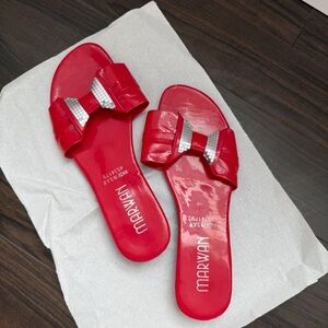 Red Women's Slide Sandals